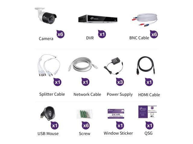 1080p HD 8CH DVR Security Camera System with 2TB Hard Drive J3076