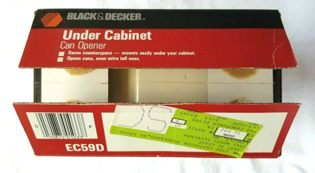Black Under Cabinet Electric Can Opener A636