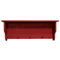 Red Rectangular Storage Shelf with Pegs M507