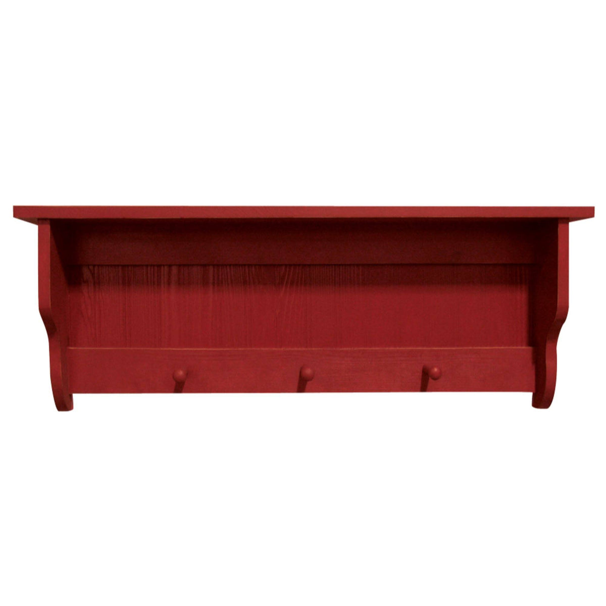 Red Rectangular Storage Shelf with Pegs M507