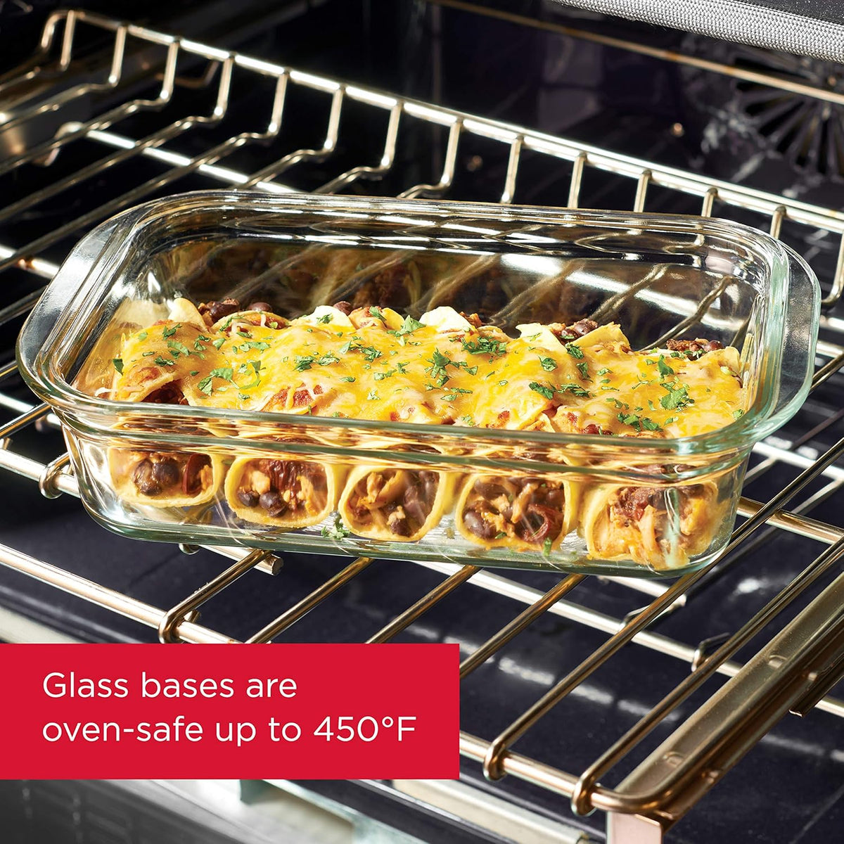 8-Piece Glass Food Storage Containers with Lids, Clear/Grey X88516