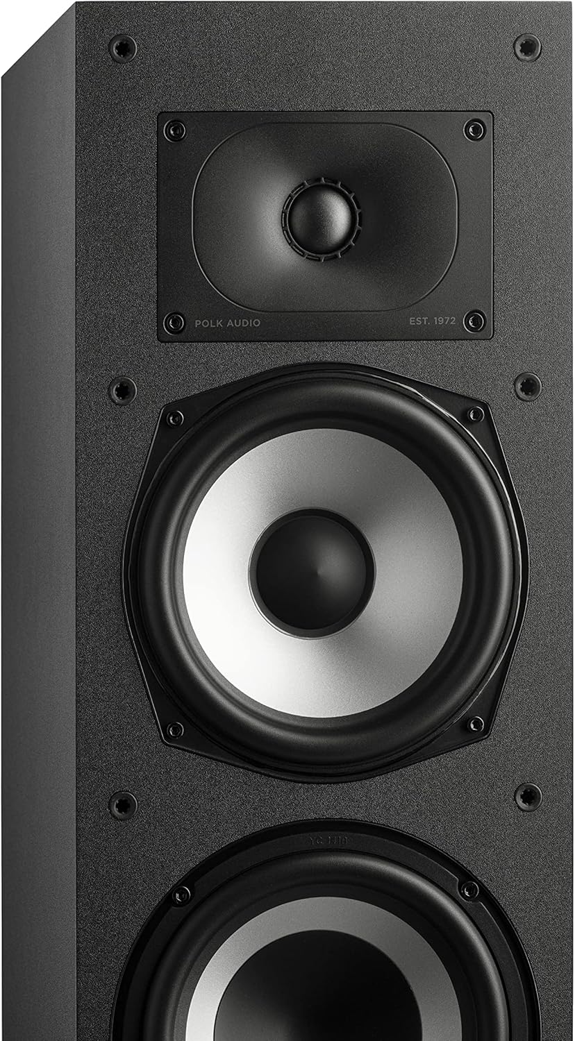 Midnight Black Tower Speaker with 1 Tweeter and 6.5 Woofer O9889