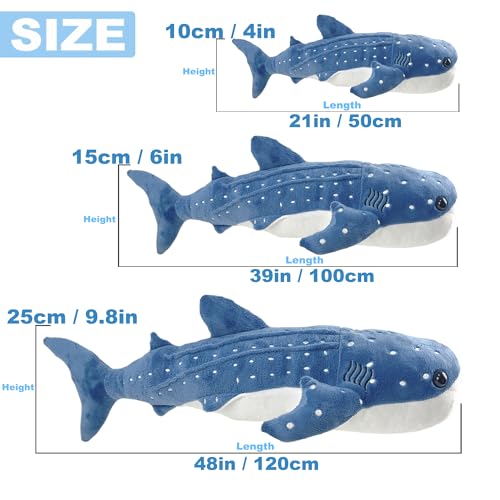 39 Inch Whale Shark Stuffed Animal Plush Toy K652