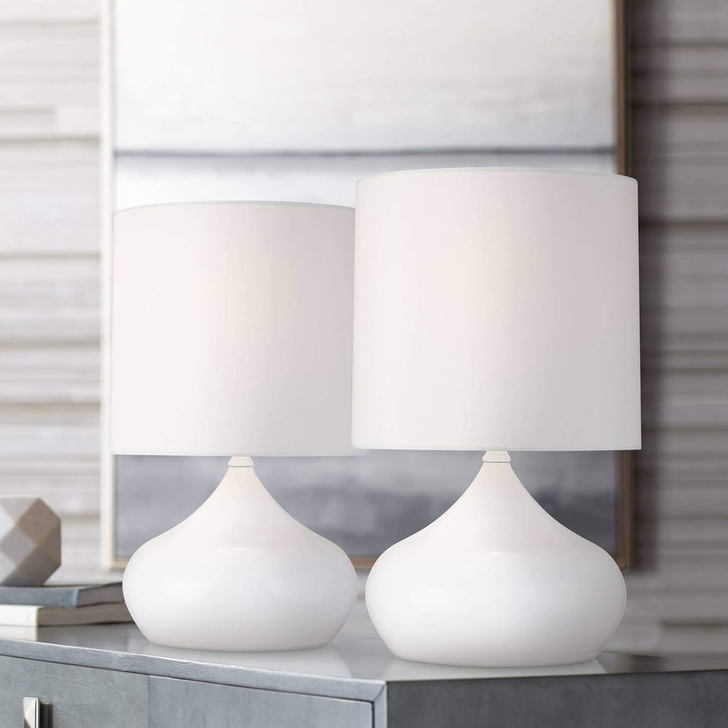 Set of 2 Canary Yellow Metal Mini Accent Lamps O276287