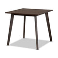 Dark Oak Brown Square Wood Dining Table O486
