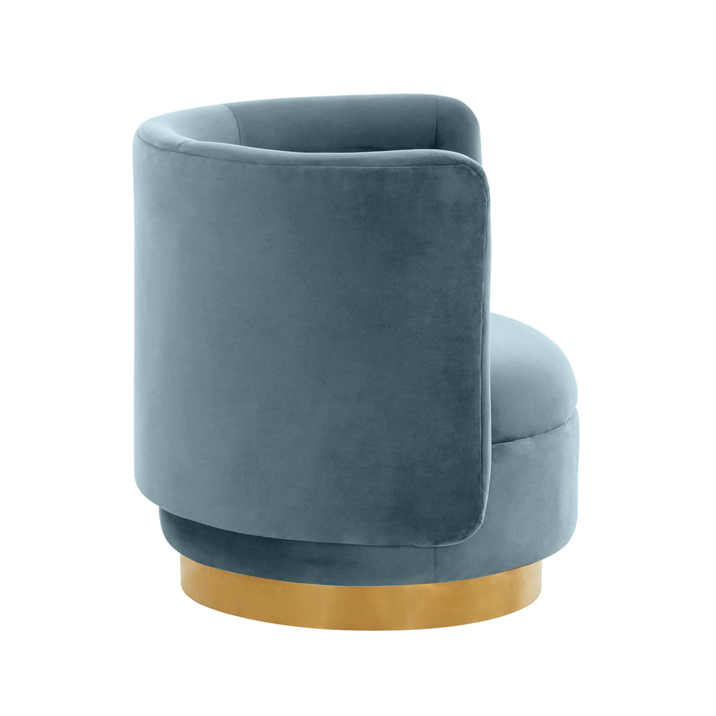 Bluestone Velvet Swivel Chair O696257