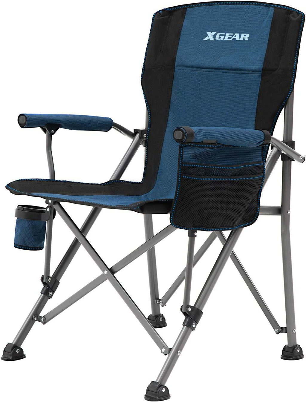 Heavy Duty Camping Chair with Cup Holder and Carry Bag (Blue) U977