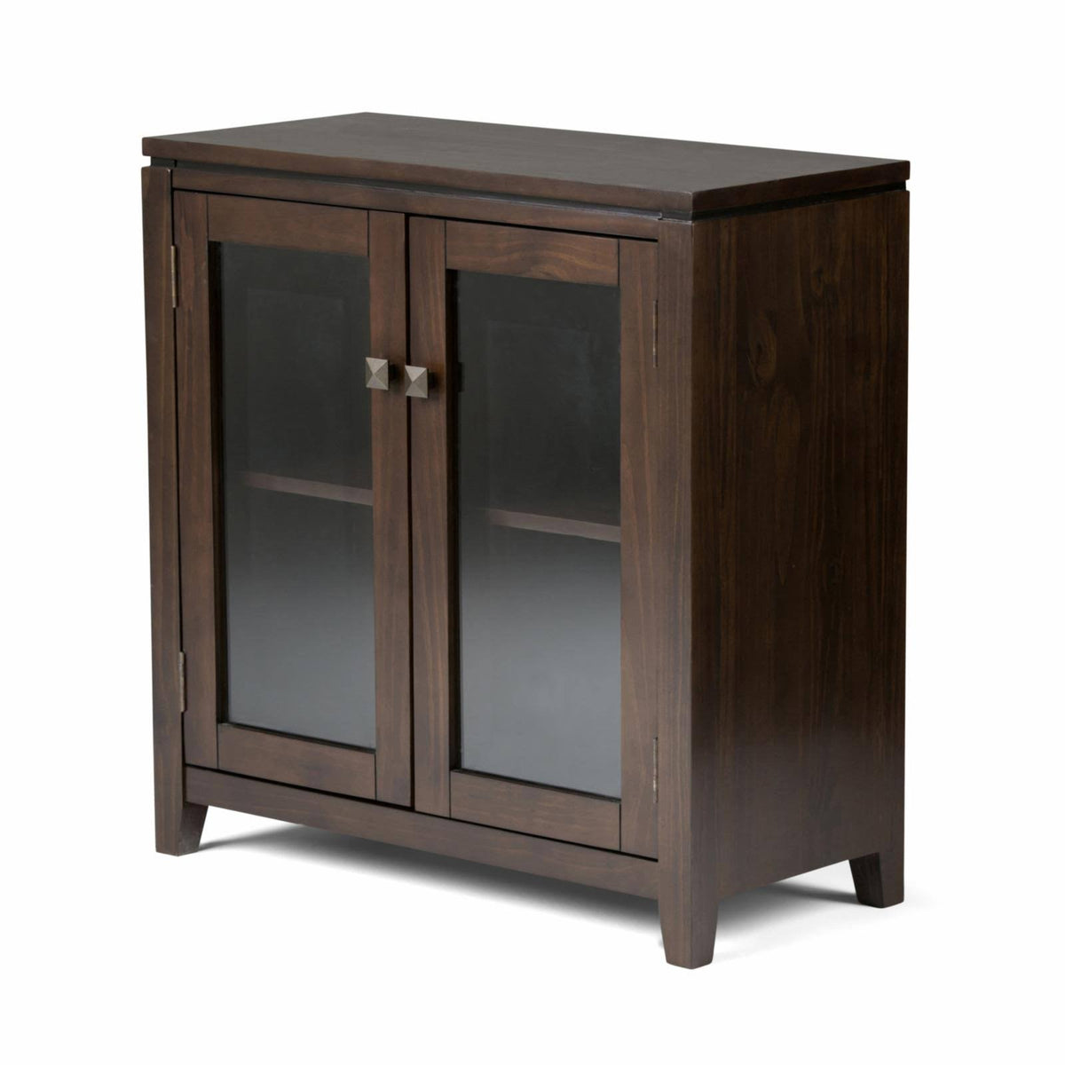 Brown Solid Wood Low Accent Cabinet O8055