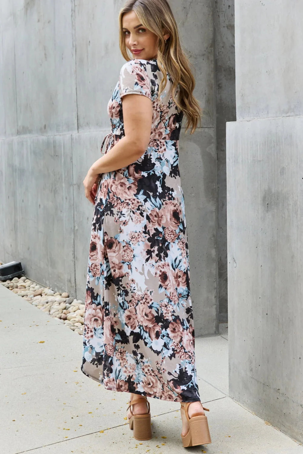 Floral Maxi Wrap Dress W958044