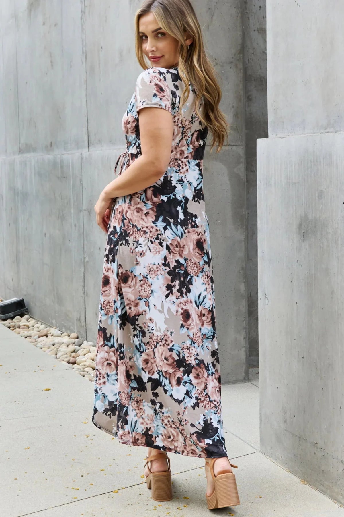 Floral Maxi Wrap Dress W958044
