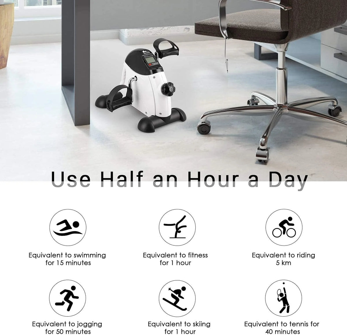Under Desk Exercise Bike with LCD Screen I2681
