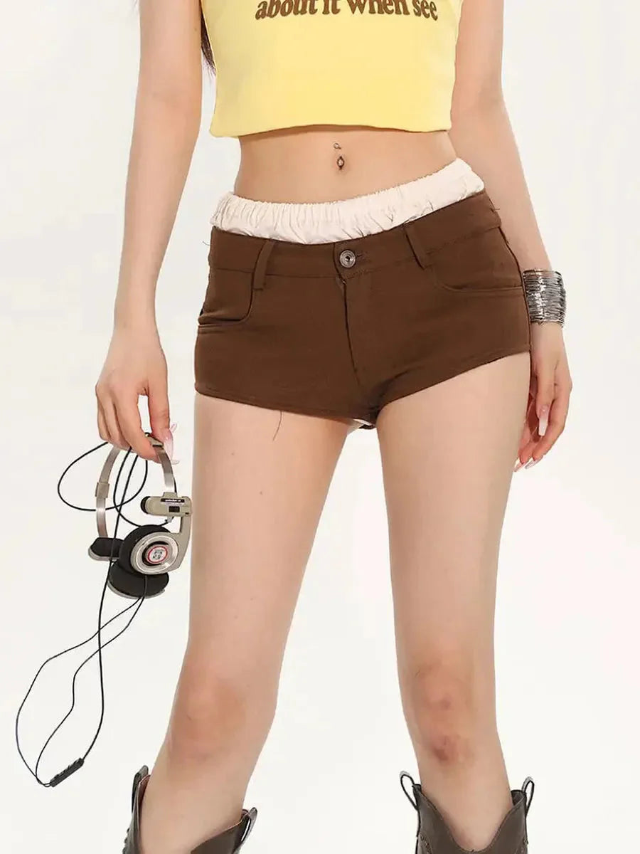 2 Pcs Low Waist Shorts K5426