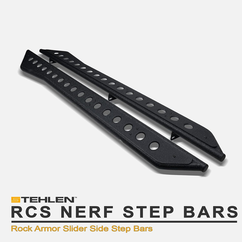 Textured Black Rock Slider Side Step Rail Nerf Bars for Ram 1500 Crew Cab X502