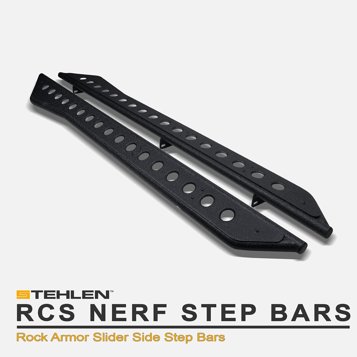 Textured Black Rock Slider Side Step Rail Nerf Bars for Ram 1500 Crew Cab X502
