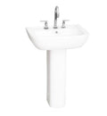 White Single Basin Pedestal Bathroom Sink W965