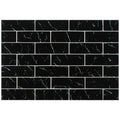 3.8 Sq. ft. Black Glass Subway Tile N456621