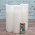 Flameless LED Pillar Candle 3 inchx9 inch Set of 2 H1000