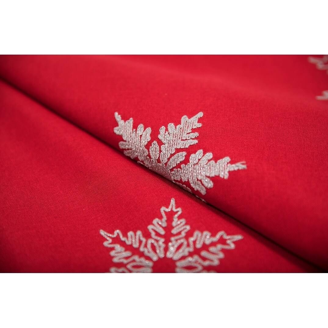 Red Square Christmas Tablecloth 60 by 60-Inch V246