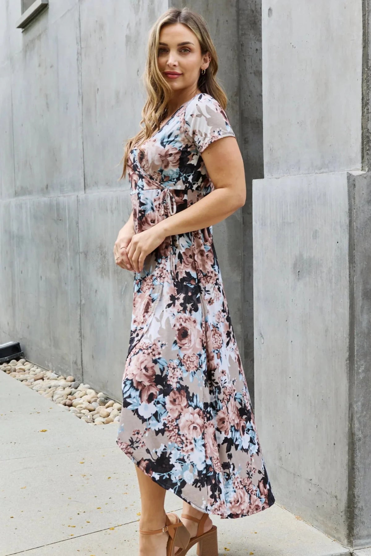 Floral Maxi Wrap Dress W958044