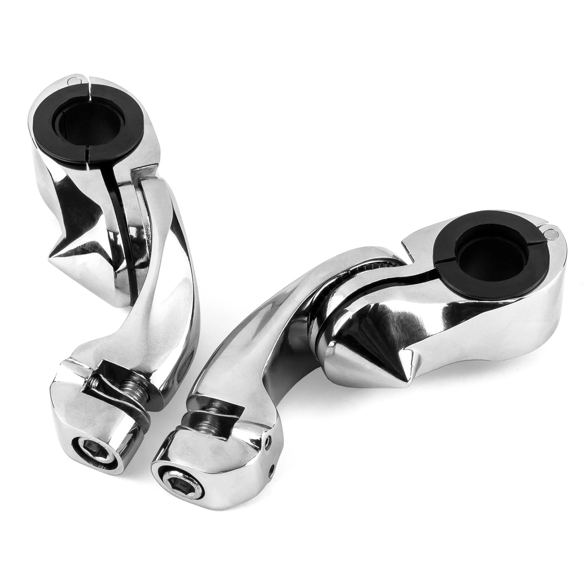 Chrome Angled Adjustable Highway Foot Peg Mounting Kit, 1 Pair Q47882