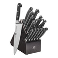 16 Pc Knife Set with Black Rubberwood Block G212