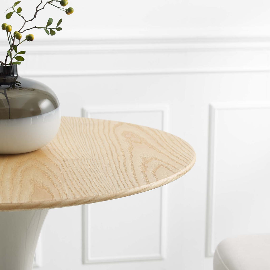 Natural Brown White Wood Metal Steel Bar Table D3192