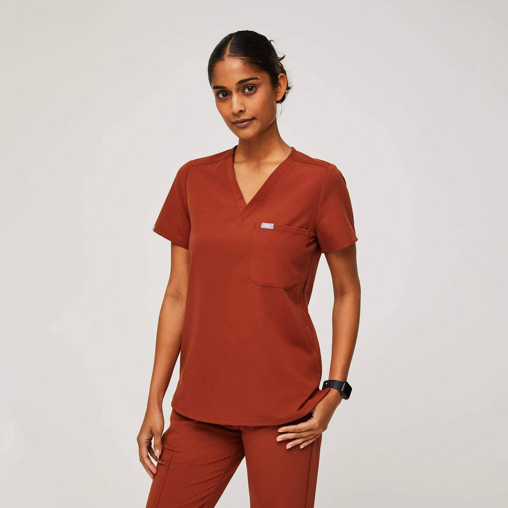 Orange Small Scrub Top Z111792
