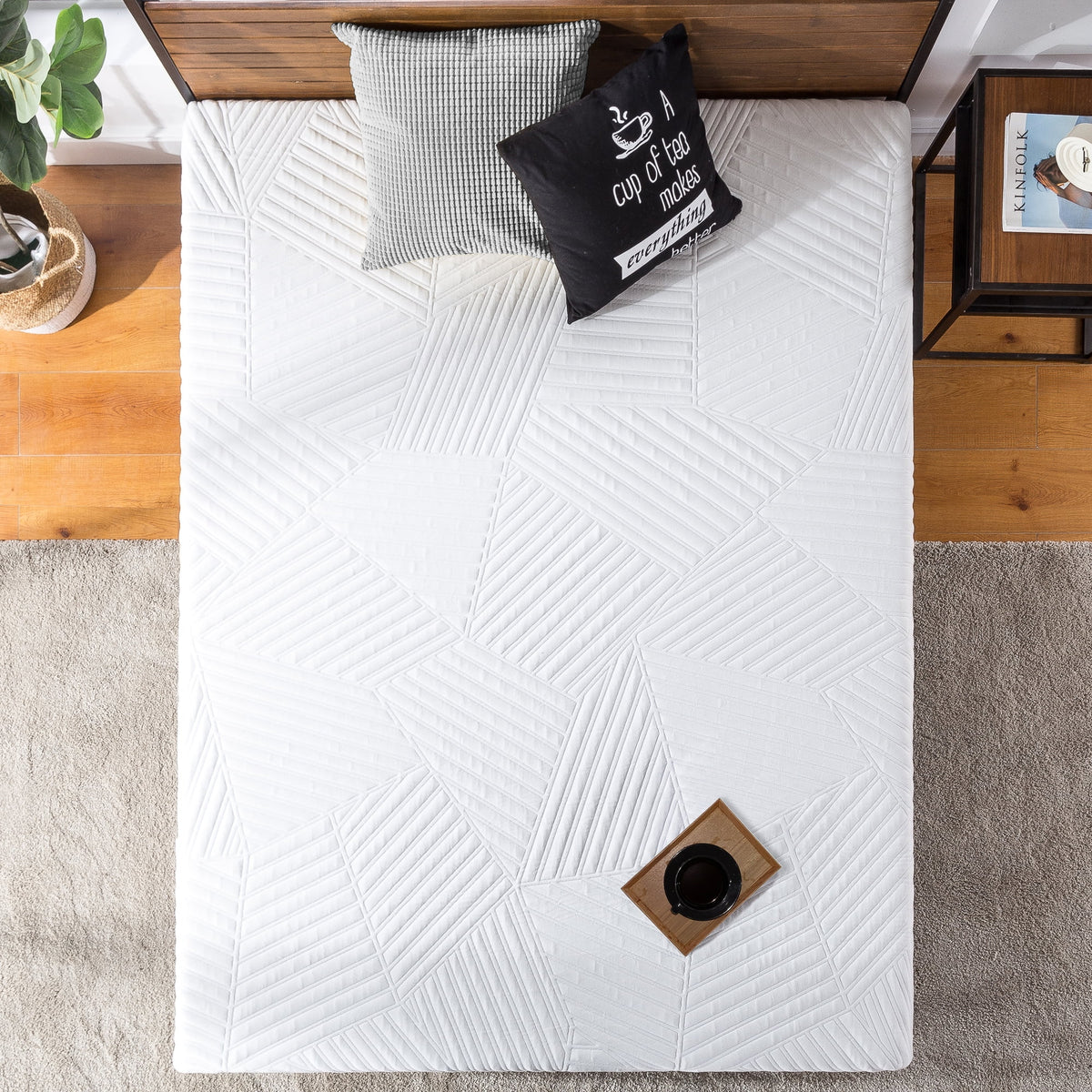 Queen Copper Memory Foam Pocket Spring Hybrid Mattress T2436