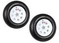 2-Pk Trailer Tire On Rim ST205/75D15 5 Hole White Spoke Wheel C75885