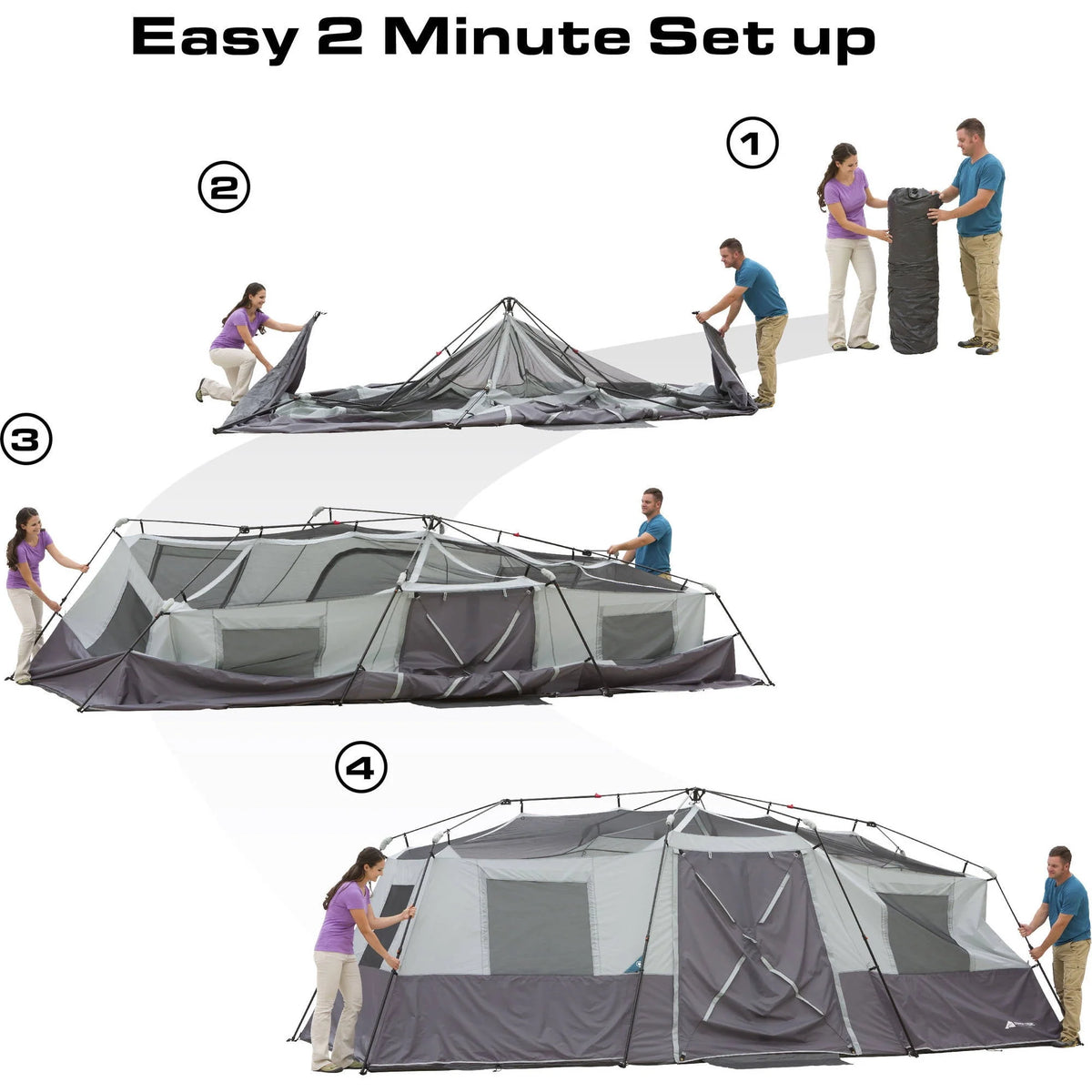 20' x 10' x 80 Instant Cabin Tent, Sleeps 12 S810