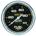 Fuel Pressure Gauge 2 5/8in 100PSI Mechanical Carbon Fiber U8656