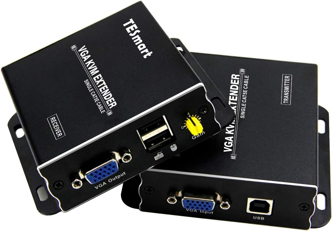 1080P 60Hz USB VGA KVM Extender Over Cat5e Cat6 Ethernet Cable P447