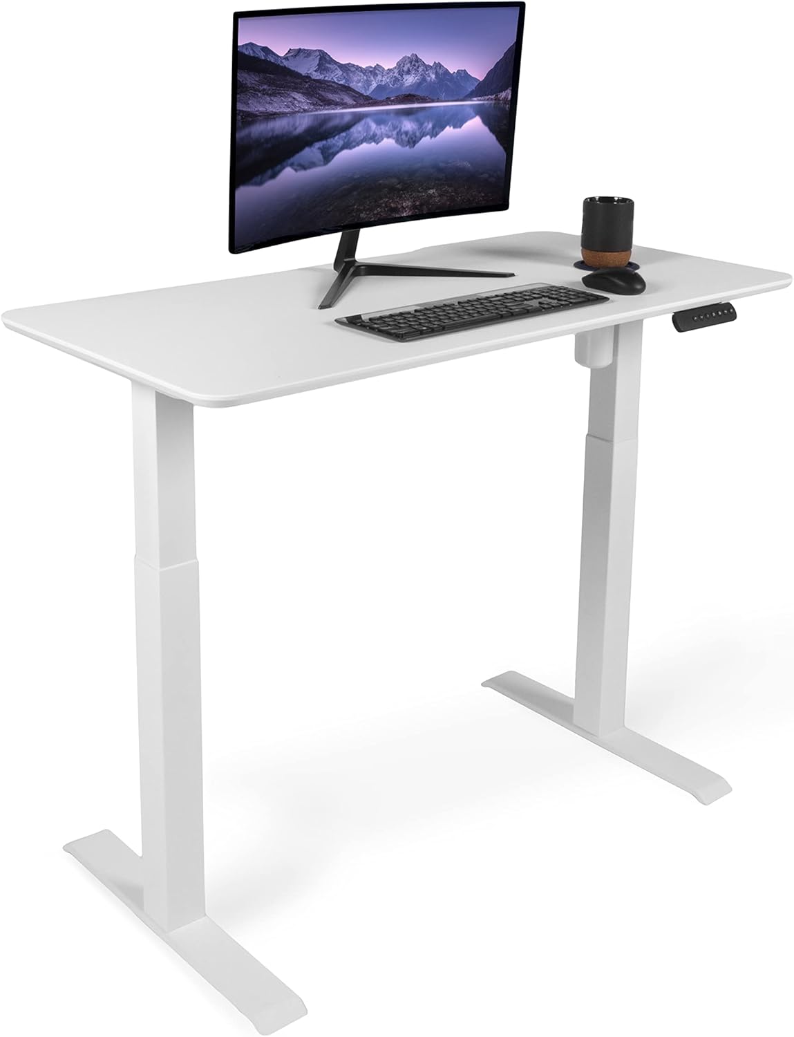 Electric Standing Desk 48" x 24" Height Adjustable Sit to Stand Desk Black I25763