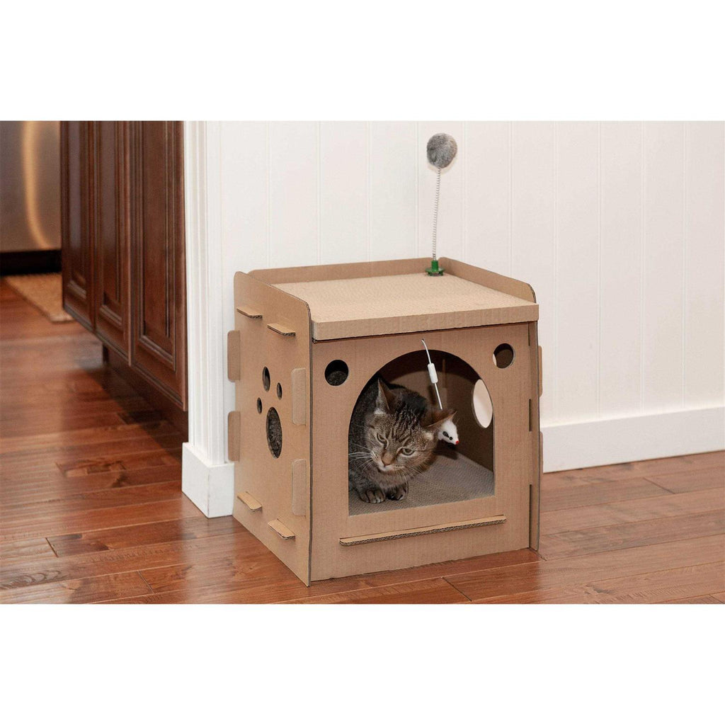 Corrugated Cat Scratcher House with Catnip Z37794