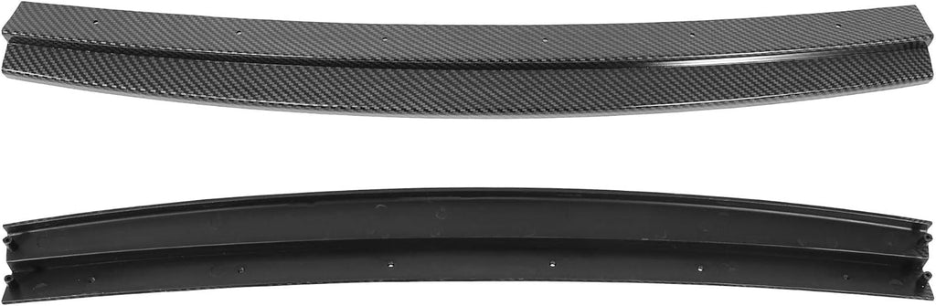 Black Front Bumper Lip Splitter Set Carbon Fiber Pattern V2617