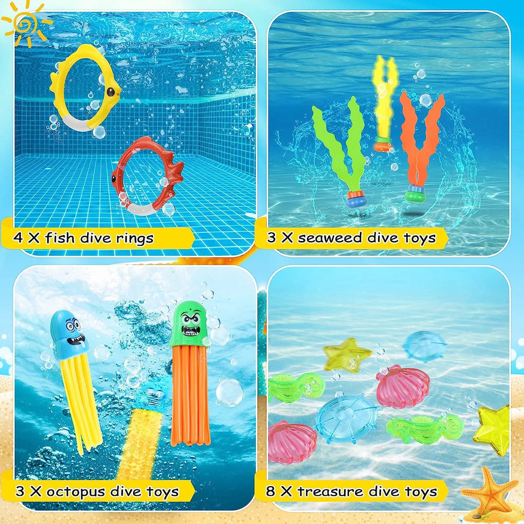 31 Pcs Pool Diving Toys with Storage Bag B6521