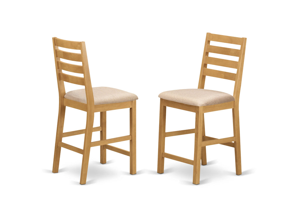 Fabric Counter Height Stools in Oak (Set of 2) P992797