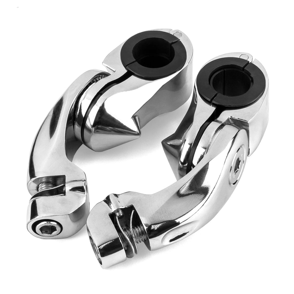 Chrome Angled Adjustable Highway Foot Peg Mounting Kit, 1 Pair Q47882