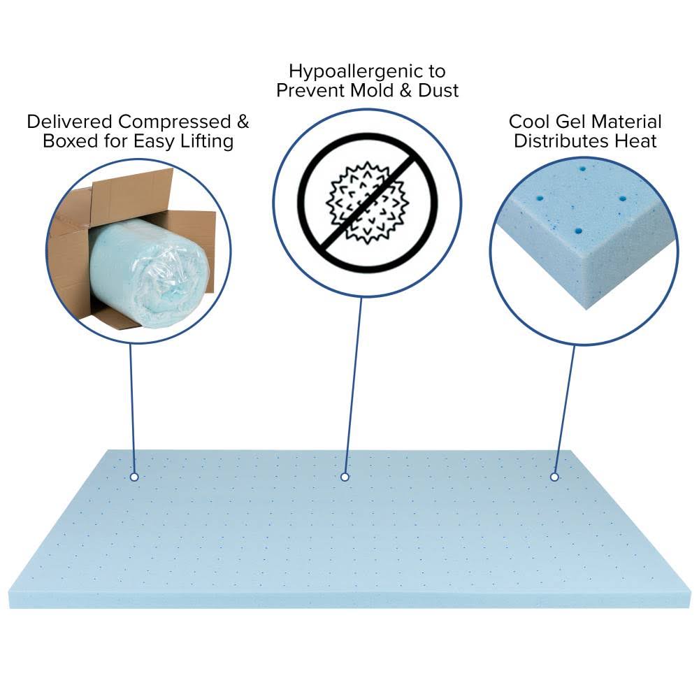 Twin 12 inch Foam Pocket Spring Mattress with 3 inch Gel Memory Foam Topper B919