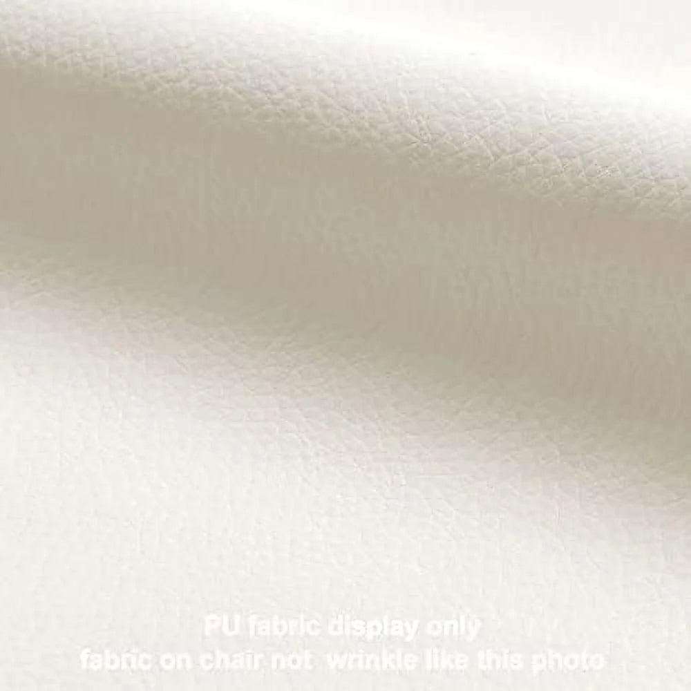 White PU Leather Office Desk Chair with Wheels K82832