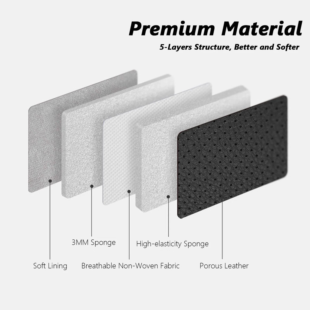 Black 5 Seats Leatherette Car Seat Covers Full Set F543