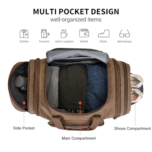 Canvas Weekender Travel Bag U24986