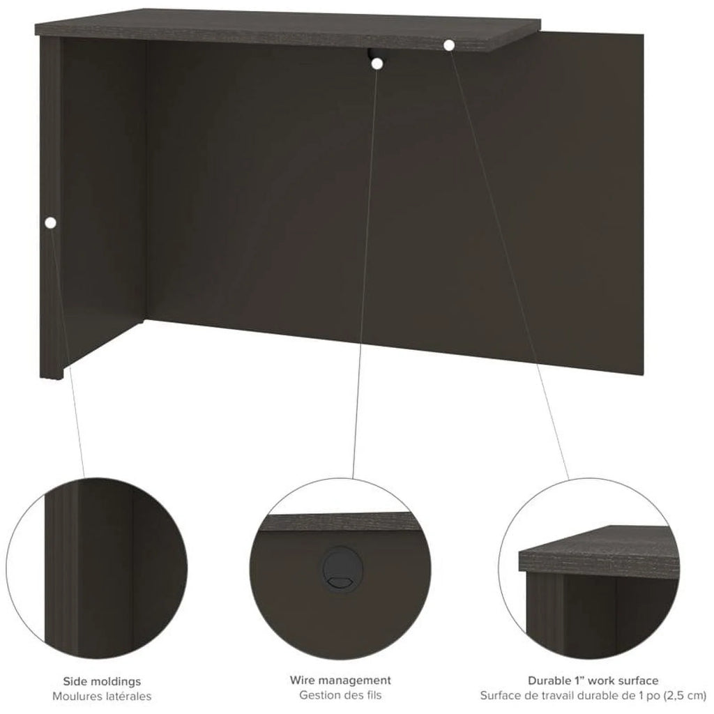 Desk Return in Bark Gray and Slate K49882