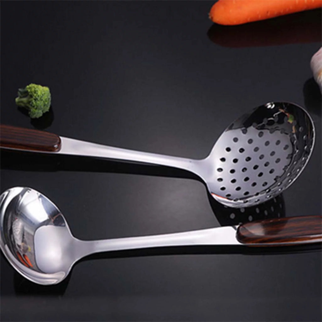 6 Pcs Stainless Steel Cooking Utensils Set with Holder I6226