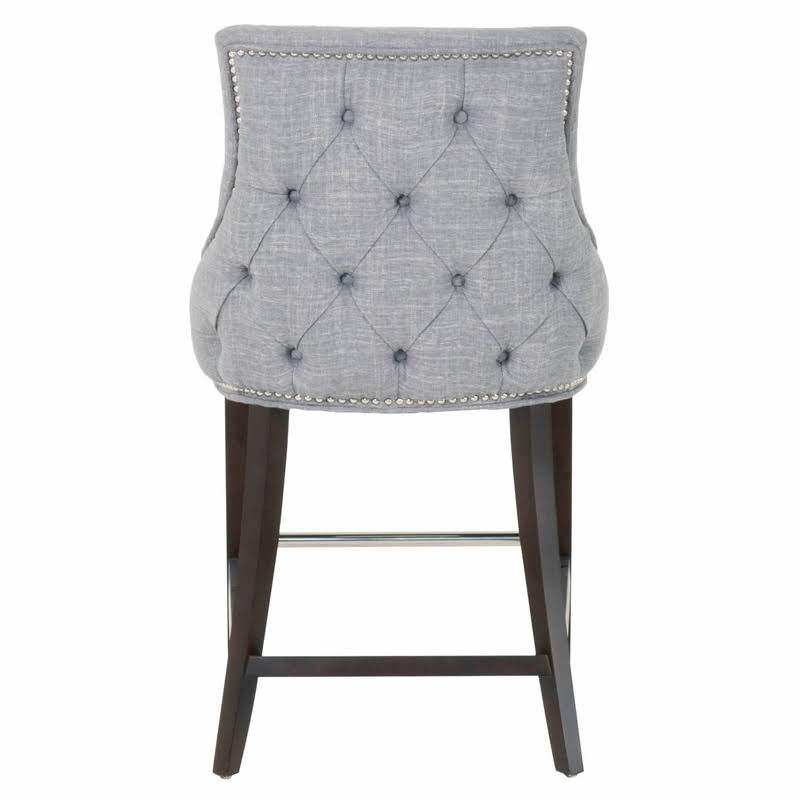26x22 Counter Stool in Smoke Gray and Espresso Q366688