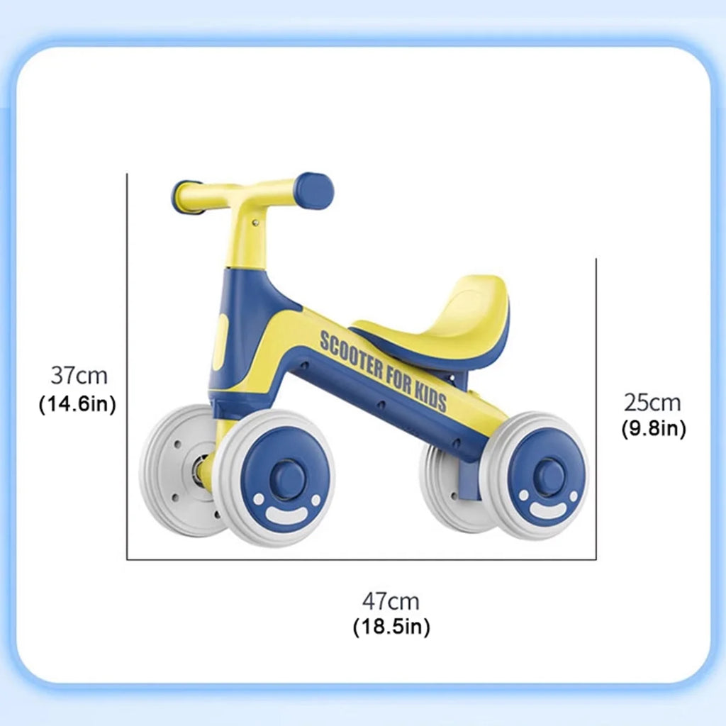 Blue 4 Wheels Toddler Balance Bike T11961