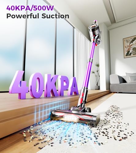 Cordless Stick Vacuum Cleaner 500W 40Kpa 60Mins T616