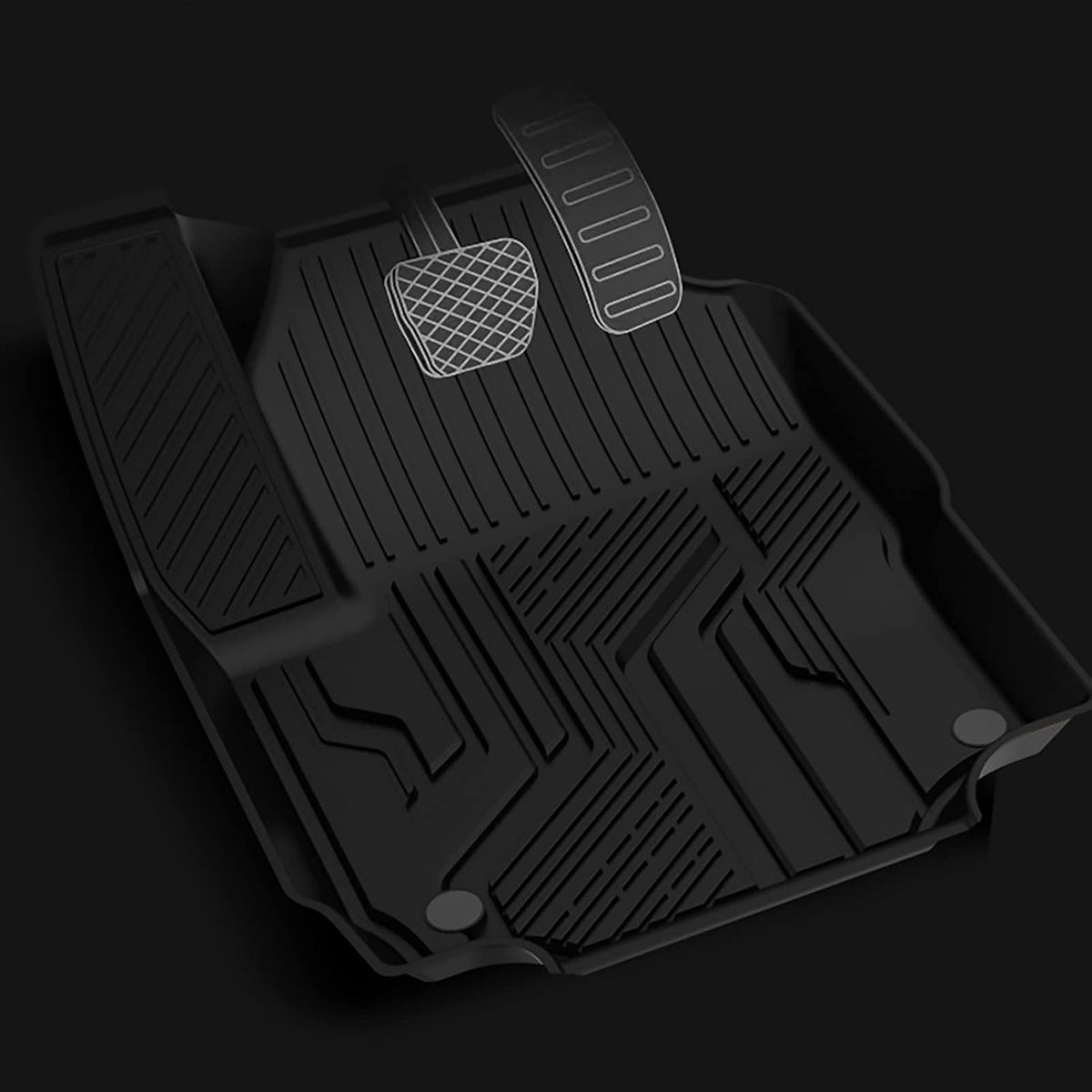 Black TPE All Weather Floor Liners for Chevrolet Equinox 2018-2021 D3977