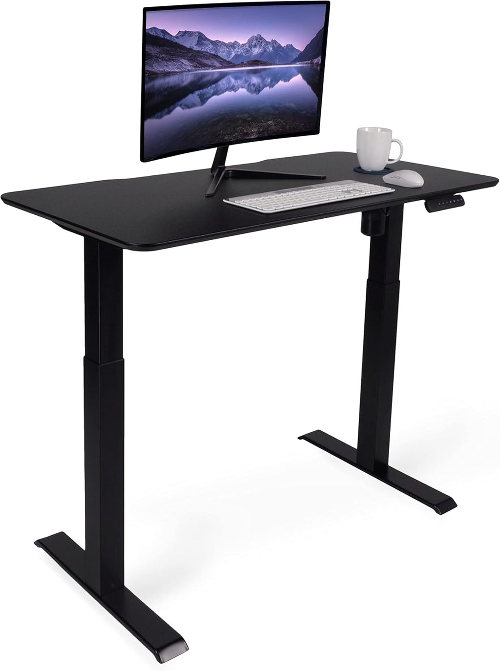 Electric Standing Desk 48" x 24" Height Adjustable Sit to Stand Desk Black I25763
