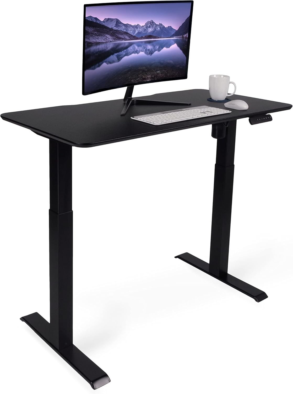Electric Standing Desk 48" x 24" Height Adjustable Sit to Stand Desk Black I25763